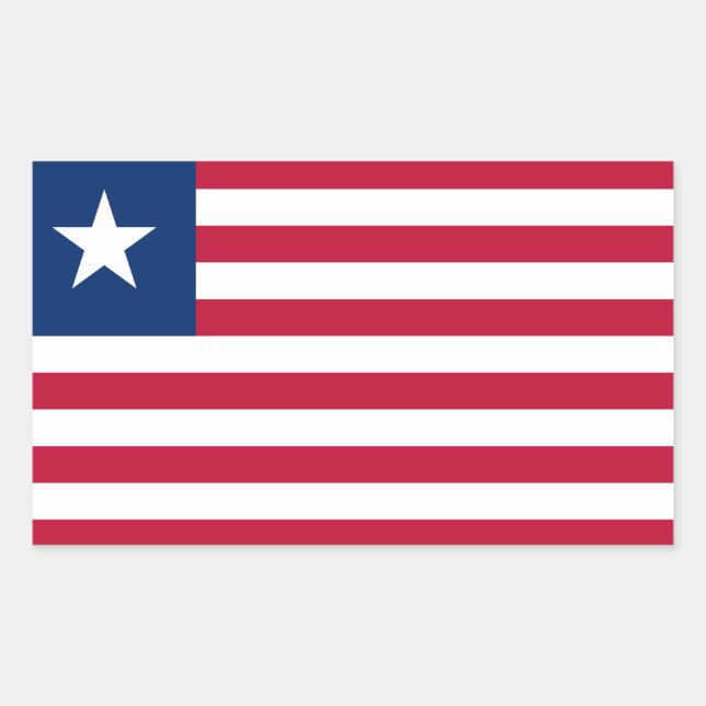 Retangular Adesivo do Sinalizador Libéria* (Frente)