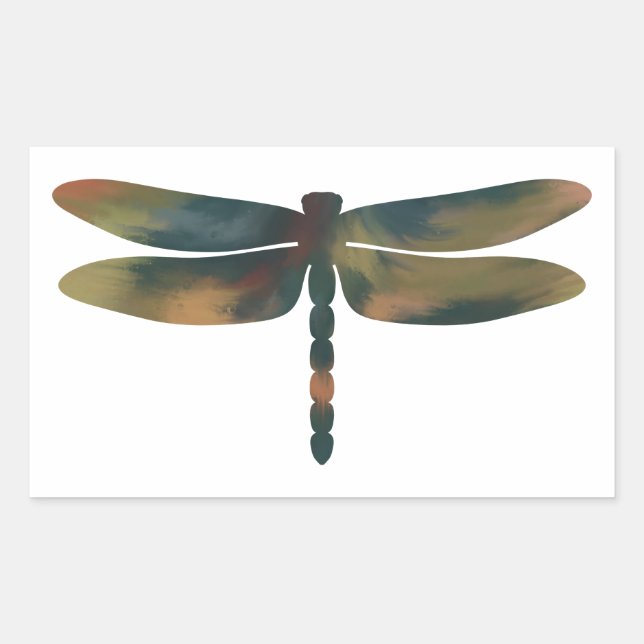 Retangular Adesivo em Dragonfly de Estilo acrílico (Frente)
