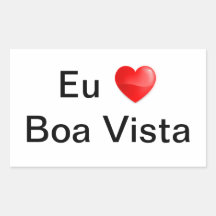 Adesivo eu amo Boa Vista