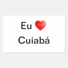 Retangular Adesivo eu amo Cuiabá