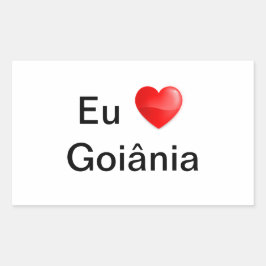 Retangular Adesivo eu amo Goiânia