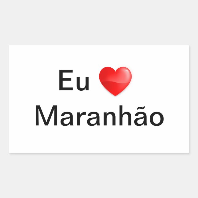 Retangular Adesivo eu amo Maranhão (Frente)