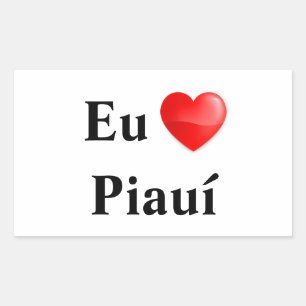 Retangular Adesivo eu amo Piauí