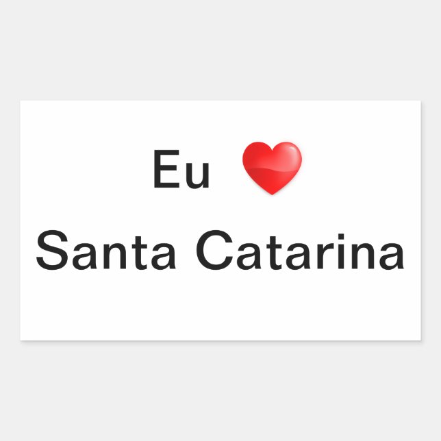 Retangular Adesivo eu amo Santa Catarina (Frente)
