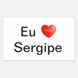 Retangular Adesivo eu amo Sergipe