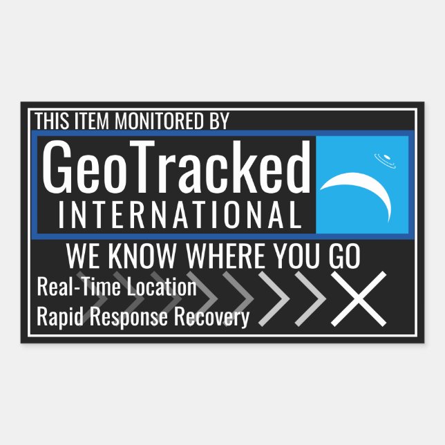 Retangular Adesivo GeoTracking (Frente)