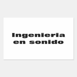 Retangular Adesivo  ingenieria en sonido