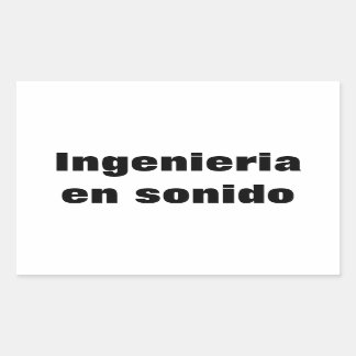 Retangular Adesivo  ingenieria en sonido