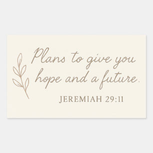 Retangular Adesivo Jeremias 29:11