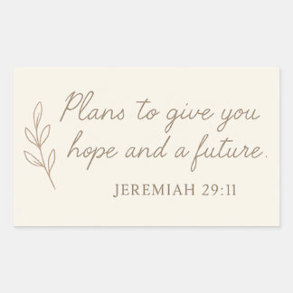 Retangular Adesivo Jeremias 29:11