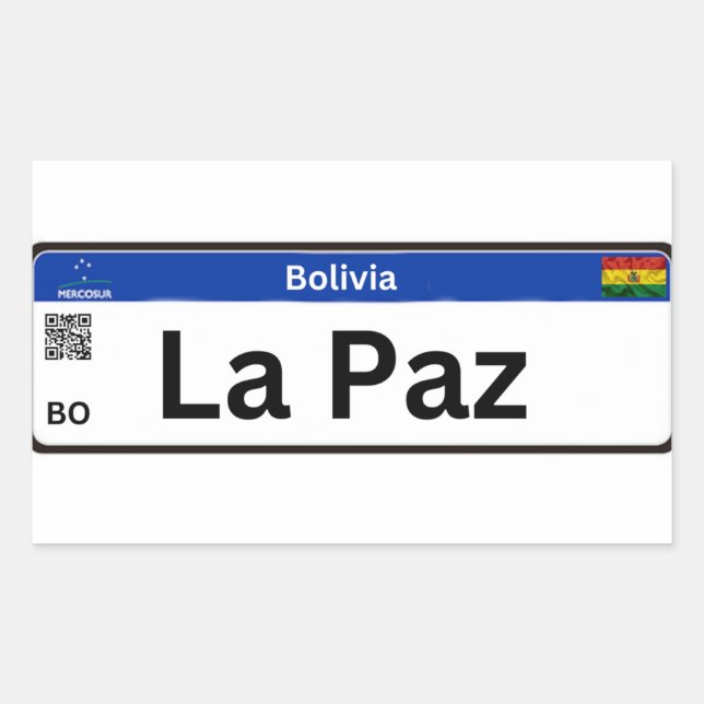 Retangular Adesivo La Paz Mercosur (Frente)
