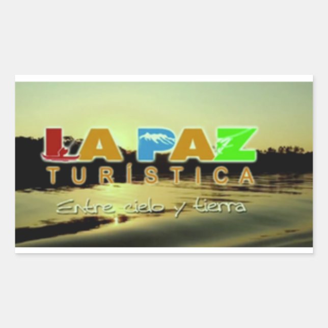Retangular Adesivo La Paz turistica (Frente)