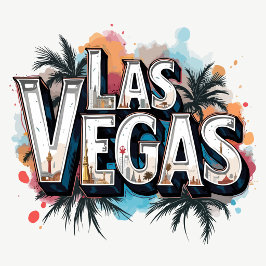 Retangular Adesivo Las Vegas Palm Splash
