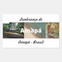 Retangular Adesivo lembrança de Amapá