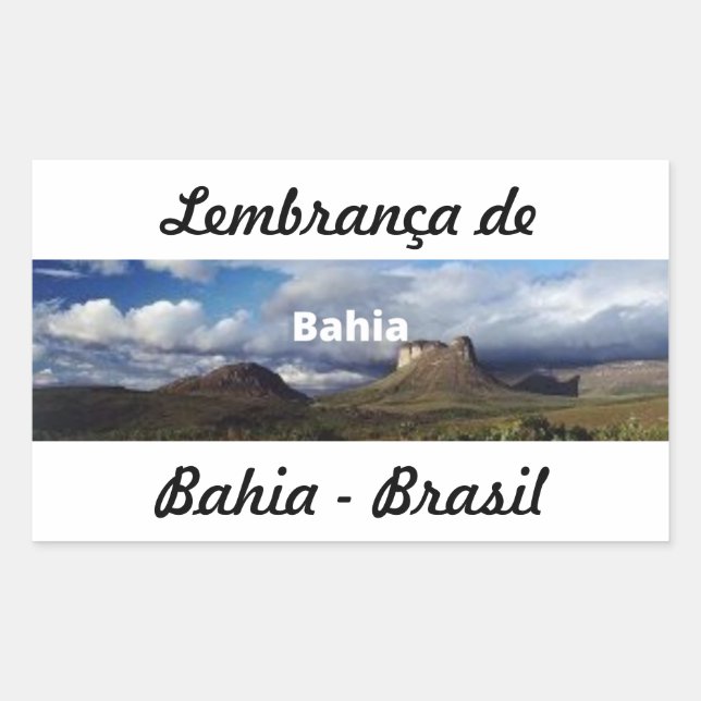 Retangular Adesivo lembrança de Bahia (Frente)