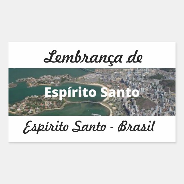 Retangular Adesivo lembrança de Espírito Santo (Frente)
