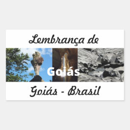 Retangular Adesivo lembrança de Goiás
