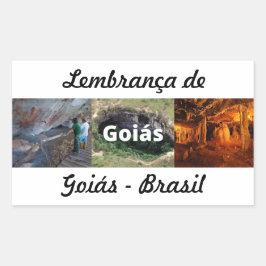 Retangular Adesivo lembrança de Goiás
