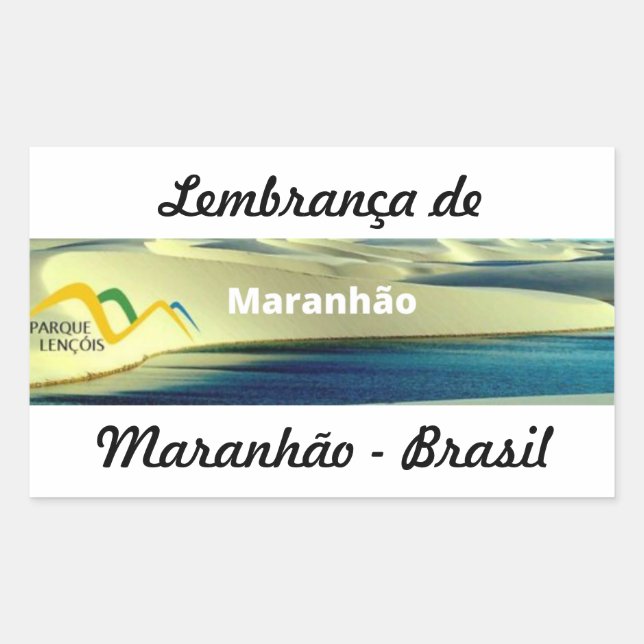 Retangular Adesivo lembrança de Maranhão (Frente)
