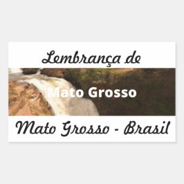 Retangular Adesivo lembrança de Mato Grosso