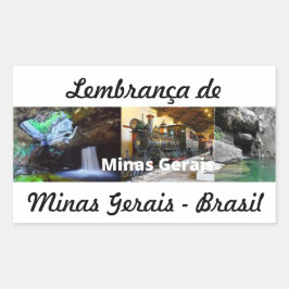 Retangular Adesivo lembrança de Minas Gerais