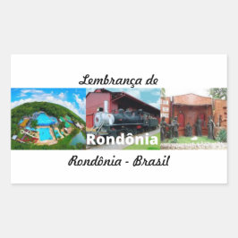 Retangular Adesivo lembrança de Rondônia Brasil