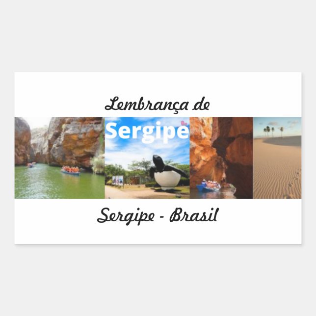Retangular Adesivo lembrança de Sergipe Brasil (Frente)