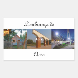 Retangular Adesivo lembrança do Acre