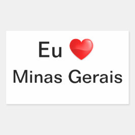 Retangular Adesivo Minas Gerais Brasil