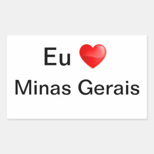Retangular Adesivo Minas Gerais Brasil