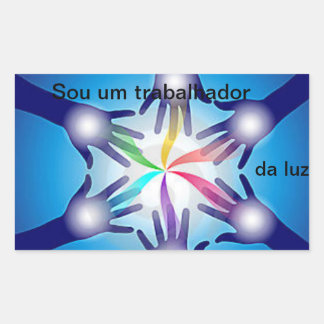 Retangular Adesivo o Sou um trabalhador da luz By Natan