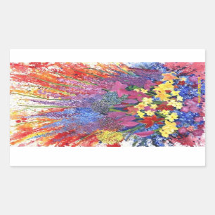 Retangular adesivo para explosão floral do Alaska