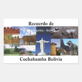 Retangular Adesivo recuerdo de Cochabamba Boilivia