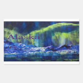 Retangular Adesivo Reflexões Glaciais do Alaska