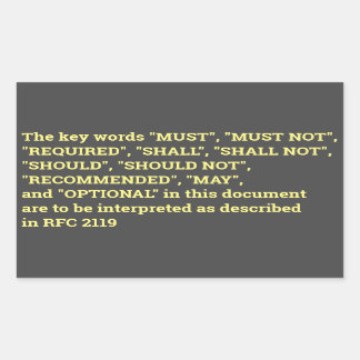 Retangular adesivo RFC 2119