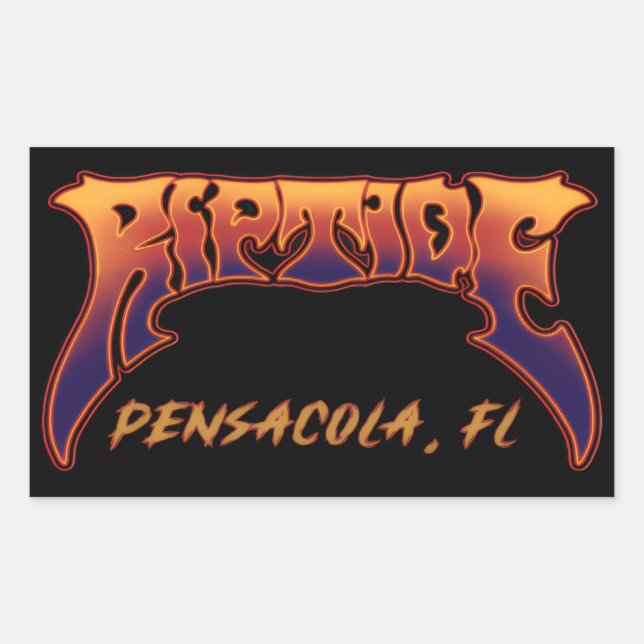 Retangular Adesivo RIPTIDE Pensacola, FL Logo (Frente)