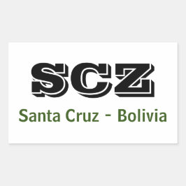Retangular Adesivo SCZ Santa Cruz Bolivia