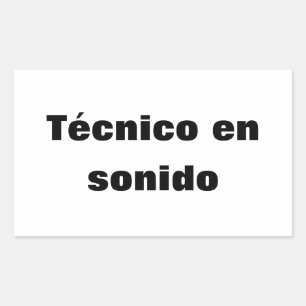 Retangular Adesivo técnico em sonido
