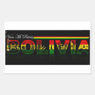 Retangular Adesivo Viva mi patria Bolivia