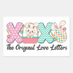 Retangular Adesivo XOXO Bunny Love