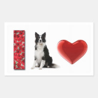 Adoro Collies Fronteiriços! Adesivo de Collie de B