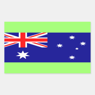 Retangular Austrália: Bandeira do adesivo australiano