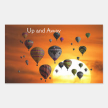 Balões de ar quente em voo Adesivo