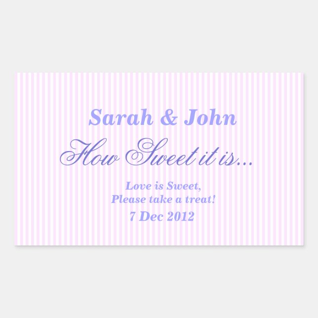 Retangular Banda cor-de-rosa Como é doce é adesivo (Frente)