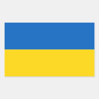 Retangular Bandeira do adesivo da Ucrânia