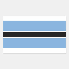 Retangular Bandeira do adesivo de Botswana