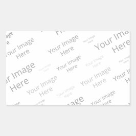 Retangular Crie seu próprio adesivo de retângulo brilhante pe