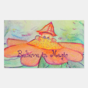 Retangular Decano Personalizado Do Adesivo De Fada De Jardim 