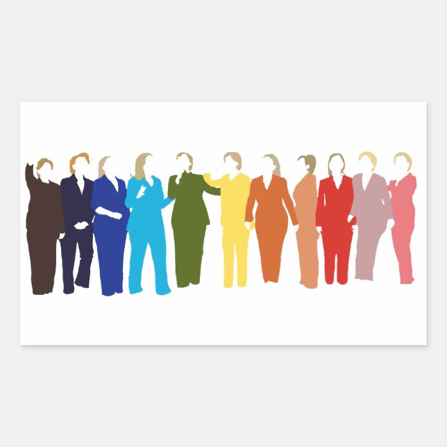 Retangular Estou com seu adesivo do arco-íris (Frente)