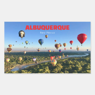 Retangular Festival de Balão de Adesivo de Albuquerque Novo M